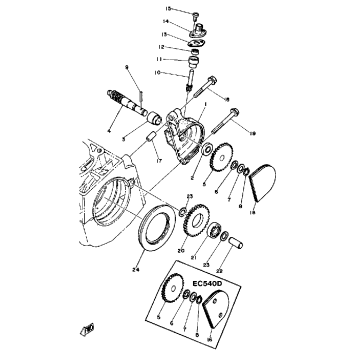 PUMP DRIVE GEAR EC540C - D