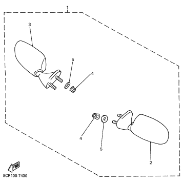 ALTERNATE REAR VIEW MIRROR SET