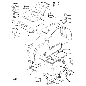 ENGINE BRACKET - LUGGAGE BOX