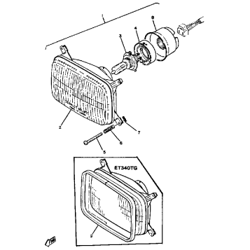 HEADLIGHT ET340TF - TG