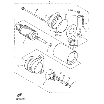 ALTERNATE STARTER MOTOR