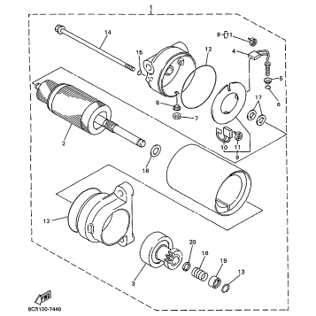 ALTERNATE STARTING MOTOR