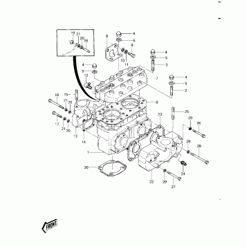 CYLINDER HEAD/CYLINDER ('82-'83 JS440-A6