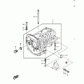 CRANKCASE ('82-'83 JS440-A6/A7)