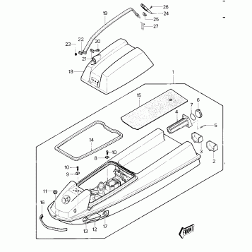 HULL/ENGINE HOOD ('82-'83 JS440-A6/A7)