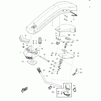 HANDLE POLE/SWITCHES ('82-'83 JS44