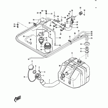 FUEL TANK ('82-'83 JS440-A6/A7)