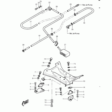ENGINE MOUNT/COOLING & BILGE ('82-'83 J