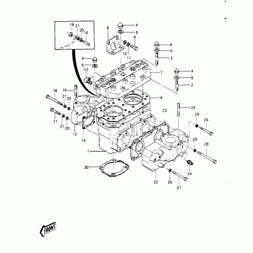 CYLINDER HEAD/CYLINDER ('84-'86 JS440-A8
