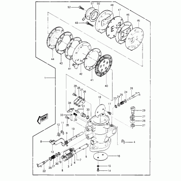CARBURETOR ('84-'86 JS440-A8/A9/A1