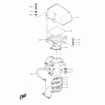 CARBURETOR BRACKETS/FLAME ARRESTER ('84-