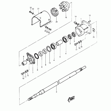 DRIVE SHAFT ('84-'86 JS440-A8/A9/A10)