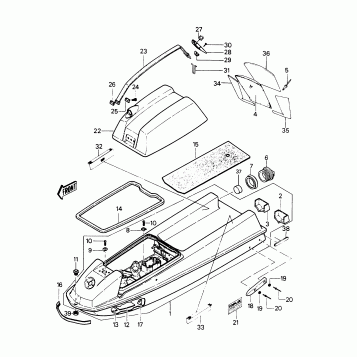 HULL/ENGINE HOOD (JS550-A8)