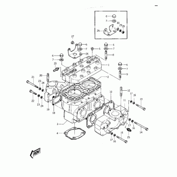 CYLINDER HEAD/CYLINDER ('77-'78 A1/A1A/A