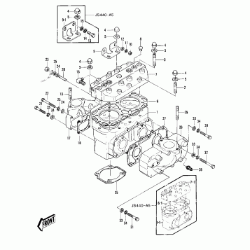 CYLINDER HEAD/CYLINDER ('79-'81 A3/A4/A4