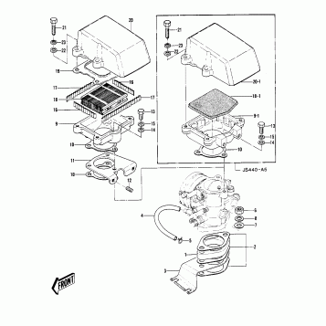 CARBURETOR BRACKETS/FLAME ARRESTER ('79-