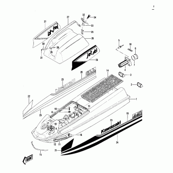 HULL/ENGINE HOOD ('79-'81 A3/A4/A4A/A5)
