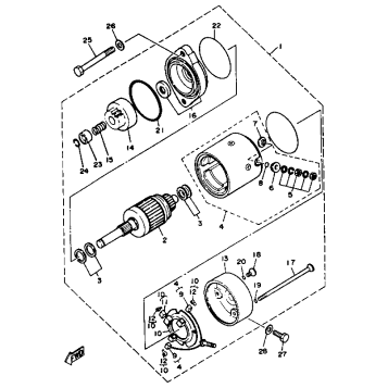 STARTING MOTOR WR500H