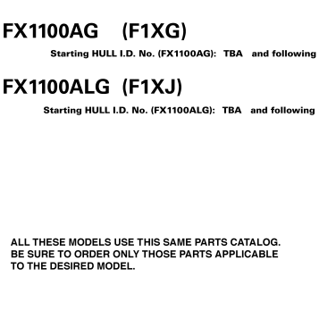 MODELS IN THIS CATALOG