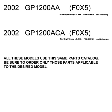 MODELS IN THIS CATALOG