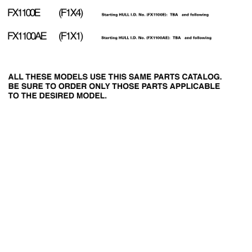 MODELS IN THIS CATALOG