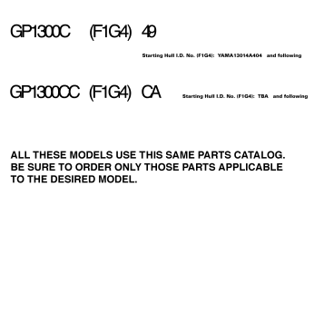 MODELS IN THIS CATALOG