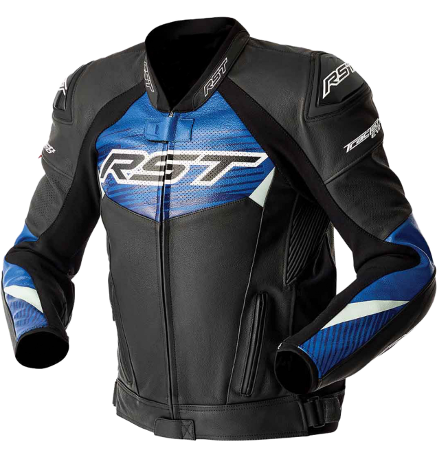 TRACTECH EVO 5 D3O JACKET BLK/BLUE LEATHER XL