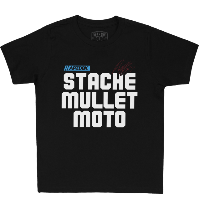 Stache Mullet Moto Youth Tee