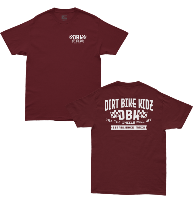 TILL THE END TEE BURGUNDY SM