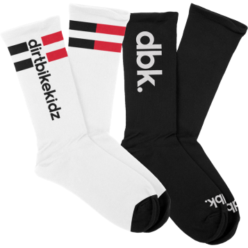 BASIC SOCK 2 PACK WHITE/BLACK
