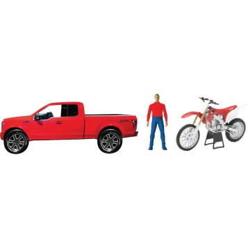 1:14 Scale Truck w/Motorcycle