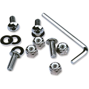 Chrome License Plate Frame Hardware