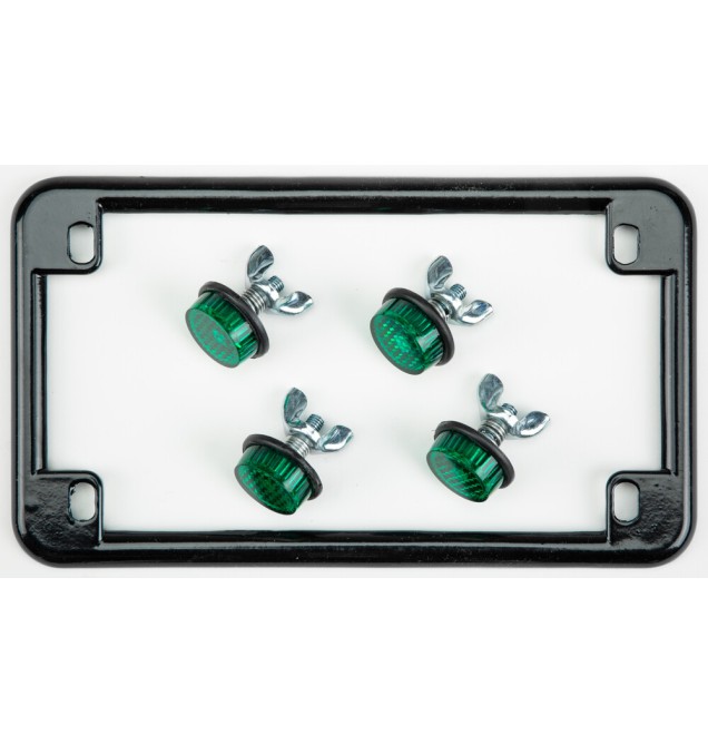 License Plate Frame w/Reflectors