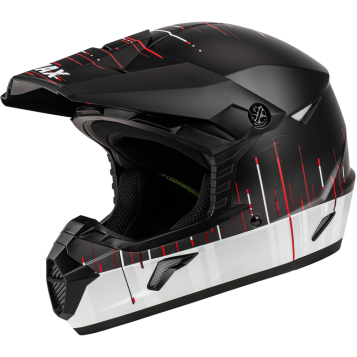 YOUTH MX-46Y FREQUENCY OFFROAD HELMET MATTE BLACK/WHITE YL