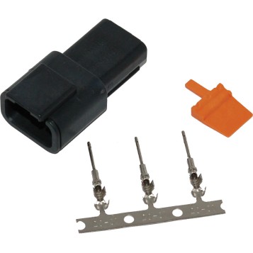 Deutsch DTM Receptacle W/Stamped Terminals and Wedgelock
