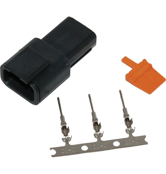 Deutsch DTM Receptacle W/Stamped Terminals and Wedgelock