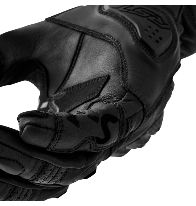S1 D3O LADIES GLOVE BLACK LEATHER MD