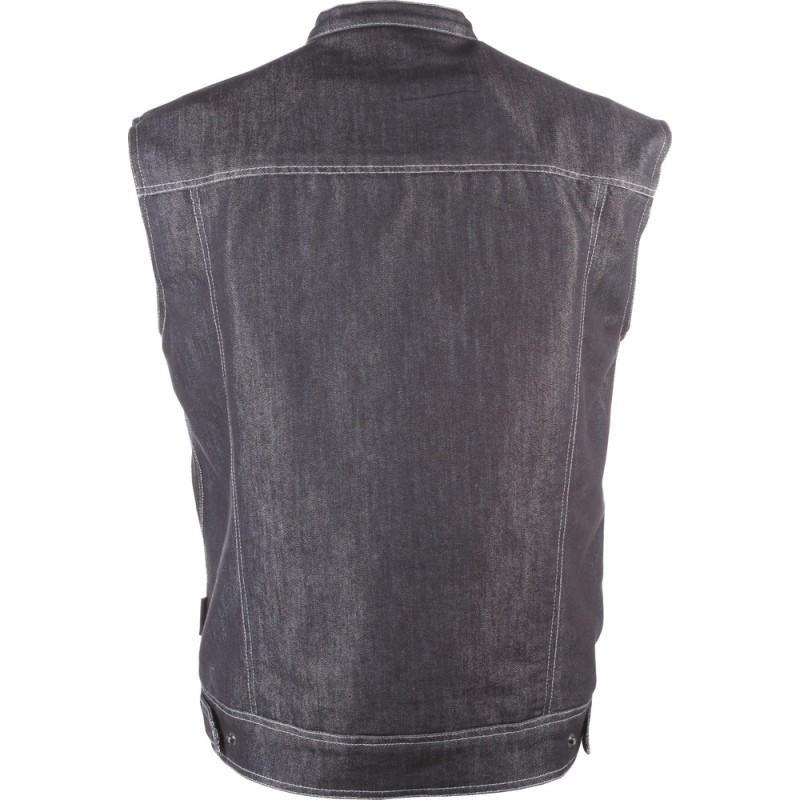 HIGHWAY 21 Iron Sights Club Collar Denim Vest HIGHWAY 21 Iron Sights Club Collar Denim Vest