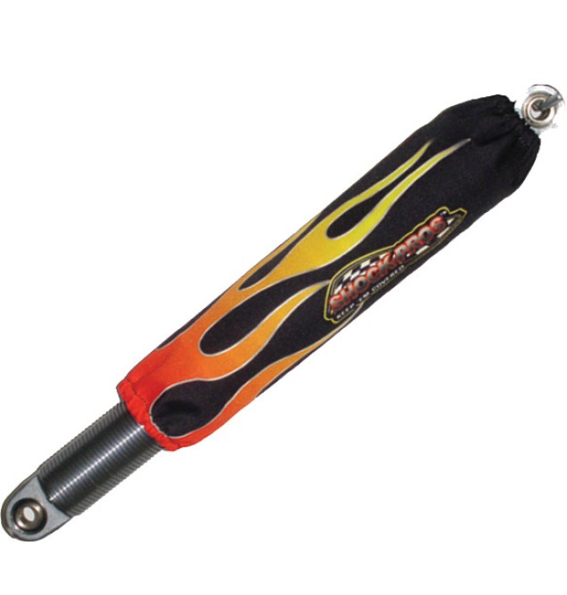 Shock Covers Black W/Orange Flames