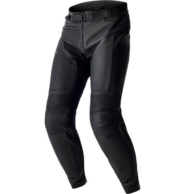 T2 D3O LEATHER PANTS BLACK MD