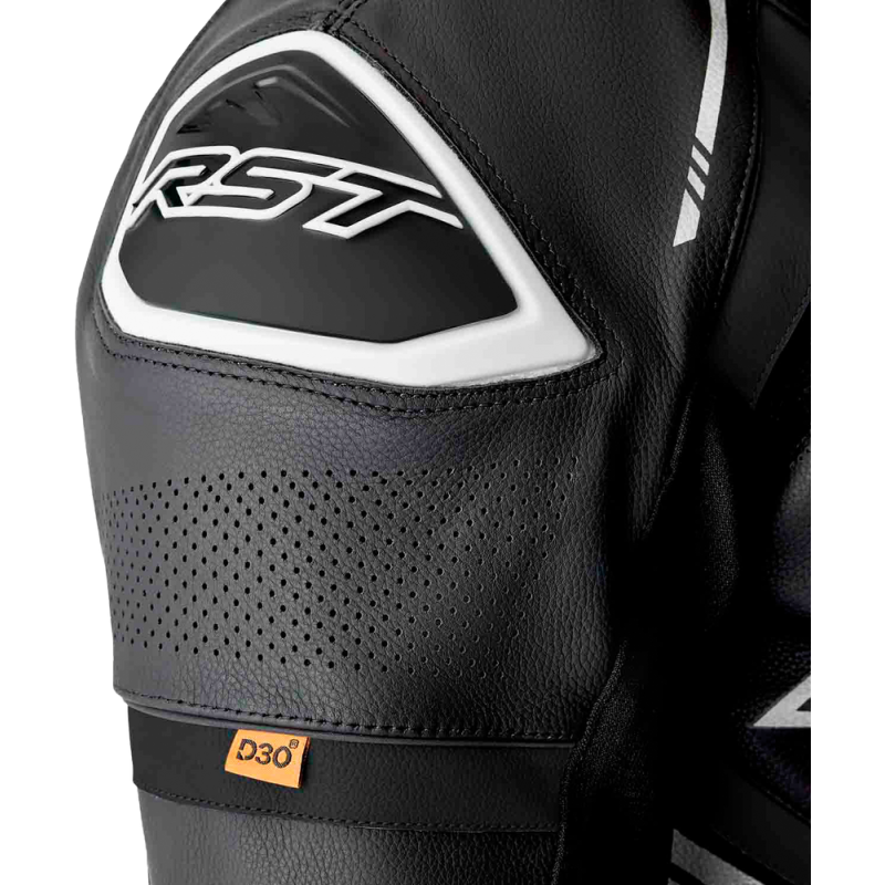 S1 D3O SUIT BLK/WHI LEATHER LG S1 D3O SUIT BLK/WHI LEATHER LG