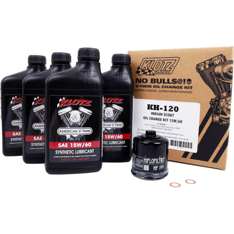 INDIAN SCOUT 15W-60 SYNTHETIC OIL CHANGE KIT INDIAN SCOUT 15W-60 SYNTHETIC OIL CHANGE KIT