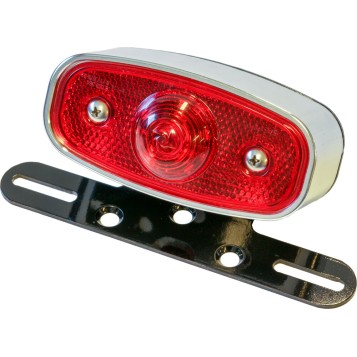 CHOPPER TAILLIGHT BLACK LED W/LICENSE BRACKET