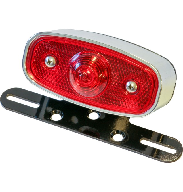 CHOPPER TAILLIGHT BLACK LED W/LICENSE BRACKET