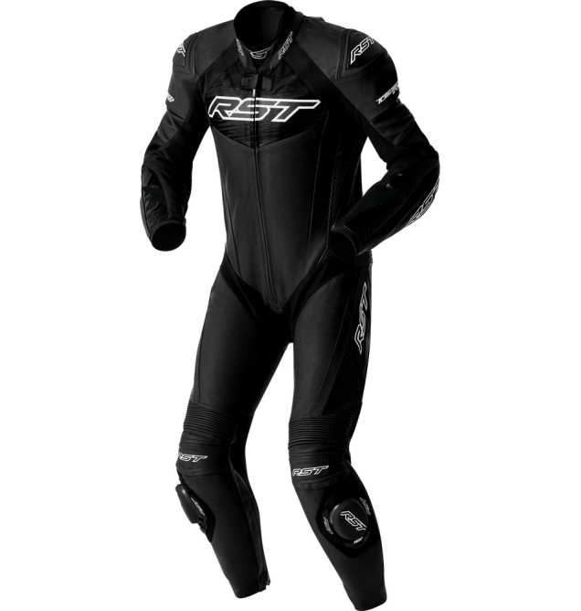 TRACTECH EVO D3O SUIT BLK/WHI LEATHER MD