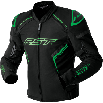 S1 D3O TEXTILE JACKET BLACK/GREY/FLO GRN 2X