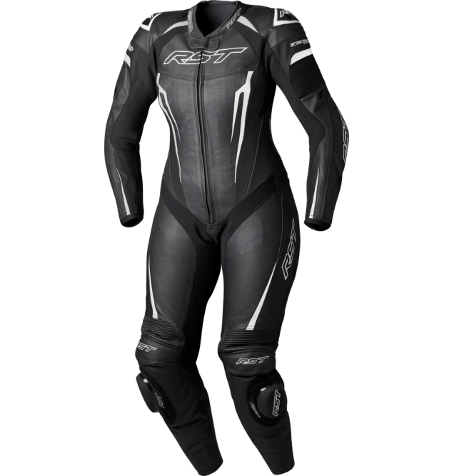 TRACTECH EVO D3O LADIES SUIT BLACK/WHITE LEATHER 3XL