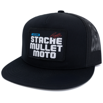 STACHE MULLET MOTO 2FIFTY HAT BLACK
