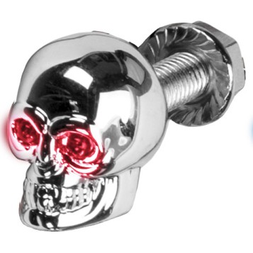 Lighted Skull License Plate Screw