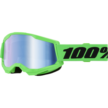 STRATA 2 GOGGLE NEON GREEN- BLUE MIRROR LENS